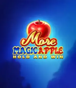 Enter the magical realm of the More Magic Apple slot game by 3 Oaks Gaming, featuring a shimmering red apple on a vivid blue background. This graphic conveys the enchanting theme with a touch of mystery. Suited for lovers of magical themes, the vibrant color scheme and enticing design make this slot stand out. 