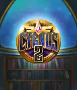 Experience the enchanting visuals of Cygnus 2 Slot by ELK Studios, showcasing a stunning emblem with a bright color scheme. With a backdrop of a mystical background of a library, this graphic conjures the spirit of exploration and mystery. 