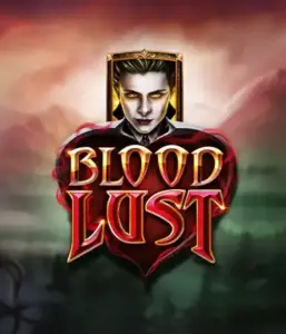 A dark and seductive view of the Blood Lust slot by ELK Studios, featuring gothic vampire symbols and a haunting castle backdrop. This image captures the slot's eerie charm, complemented with its distinctive features, attractive for those drawn to the vampire genre.